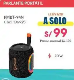 Hiraoka Parlante portátil PMBT-94N oferta