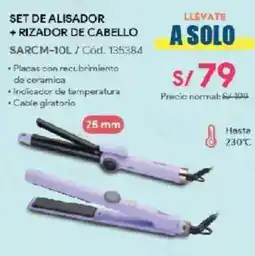 Hiraoka Set de alisador + rizador de cabello SARCM-10L oferta