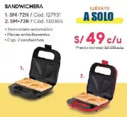 Hiraoka Sandwichera SM-72N oferta