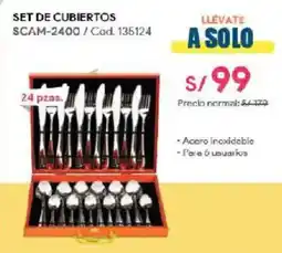 Hiraoka Set de cubiertos SCAM-2400 oferta