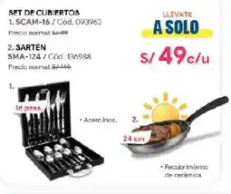 Hiraoka Set de cubiertos SCAM-16 oferta