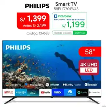 Philips smart tv 58"