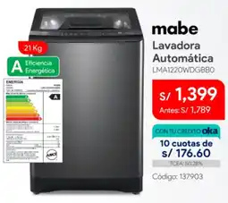 Hiraoka Mabe lavadora automática oferta