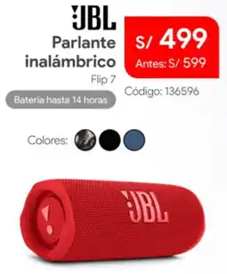 Hiraoka Jbl parlante inalámbrico flip 7 oferta