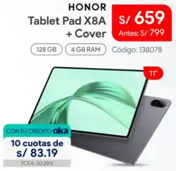 Hiraoka Honor tablet pad X8A + cover oferta