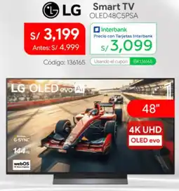 Hiraoka Lg smart tv 48" oferta