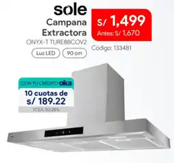 Hiraoka Sole campana extractora oferta
