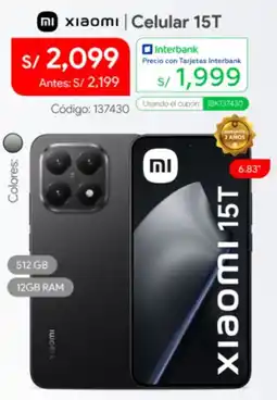 Hiraoka Xiaomi celular 15T oferta