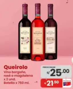 Vega Queirolo vino borgoña, rosé o magdalena oferta