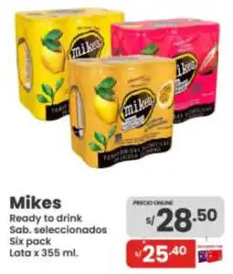 Vega Mikes ready to drink sab. seleccionados six pack lata oferta