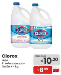 Vega Clorox lejía P. seleccionadas galón oferta