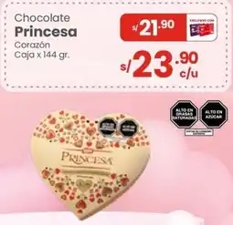 Vega Princesa chocolate corazón caja oferta