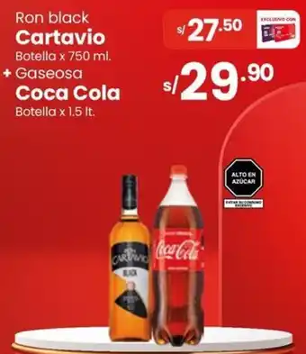 Cartavio ron black botella