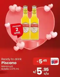 Vega Piscano ready to drink maracuyá botella oferta