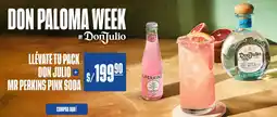 Wong Don julio+ mr perkins pink soda oferta