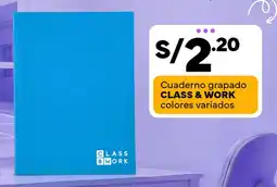 Plaza Vea CLASS & WORK cuaderno grapado oferta