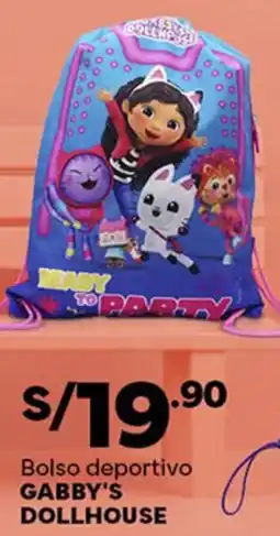 Plaza Vea GABBY'S DOLLHOUSE Bolso deportivo oferta