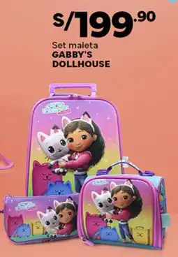Plaza Vea GABBY'S DOLLHOUSE Set maleta oferta