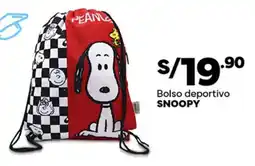 Plaza Vea SNOOPY Bolso deportivo oferta