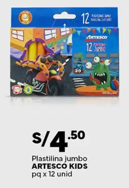 Plaza Vea Artesco Kids plastilina jumbo oferta