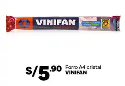 Plaza Vea Vinifan forro A4 cristal oferta