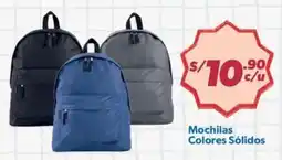 Hiperbodega Precio Uno Mochilas colores sólidos oferta