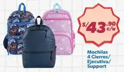 Hiperbodega Precio Uno Mochilas 4 Cierres/ Ejecutiva/ Support oferta