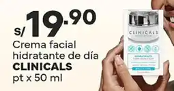 Plaza Vea Clinicals crema facial hidratante de día oferta