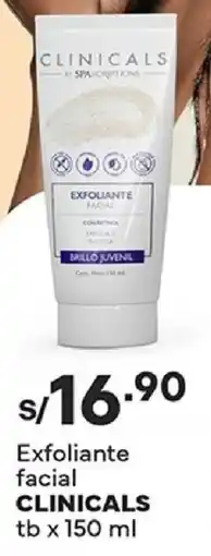 Plaza Vea Clinicals exfoliante facial oferta