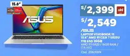 Plaza Vea Asus Vivobook 15 15.6" oferta