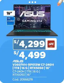 Plaza Vea ASUS Gaming V16 16" oferta