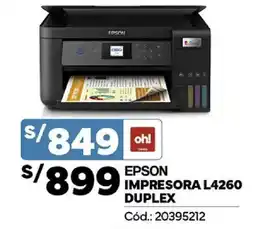Plaza Vea Epson L4260 impresora duplex oferta