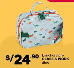 Plaza Vea Class & Work lonchera pre dino oferta