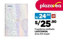 Plaza Vea Layconsa cuaderno anillado oferta