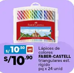 Plaza Vea Faber-Castell lápices de colores triangulares oferta
