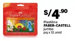 Plaza Vea Faber-Castell plastilina jumbo oferta