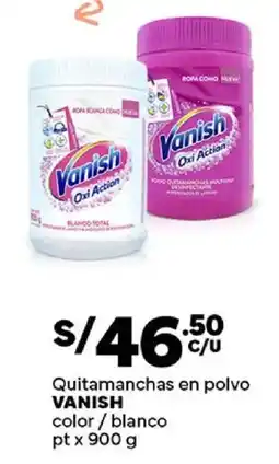 Plaza Vea Vanish quitamanchas en polvo oferta