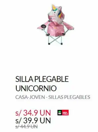 Tottus Silla Plegable Unicornio oferta