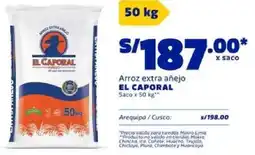 Makro El caporal arroz extra añejo saco oferta