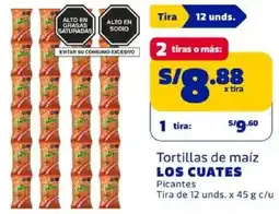 Makro Los cuates tortillas de maíz picantes oferta