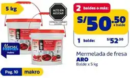 Makro Aro mermelada de fresa balde oferta