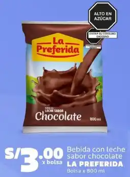 Makro La preferida bebida con leche sabor chocolate bolsa oferta