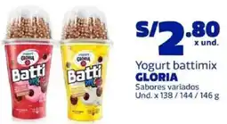 Makro Gloria yogurt battimix sabores variados oferta