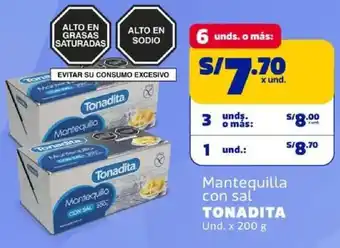 Makro Tonadita mantequilla con sal oferta