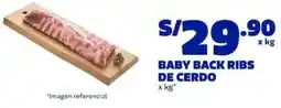 Makro Baby back ribs de cerdo oferta