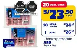 Makro Aro chorizo precocido pqte. oferta