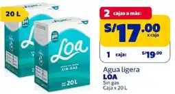 Makro Loa agua ligera sin gas caja oferta