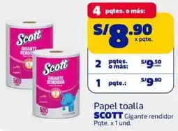 Makro Scott papel toalla gigante rendidor pqte. oferta
