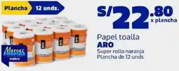 Makro Aro papel toalla super rollo naranja plancha oferta