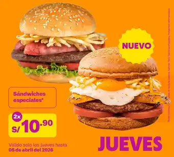 Tambo Sándwiches especiales oferta